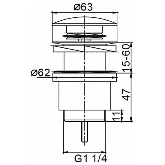 Донный клапан FRAP F62-4 бронза