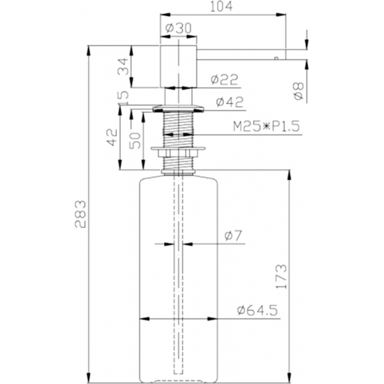 Дозатор для кухонной мойки ALVEUS Plum 1135809 бронза
