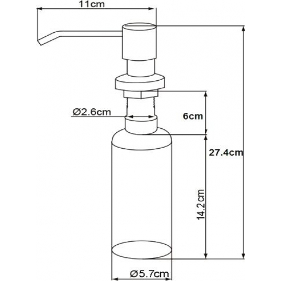 Дозатор для кухонной мойки DOMACI Равенна 401 черный