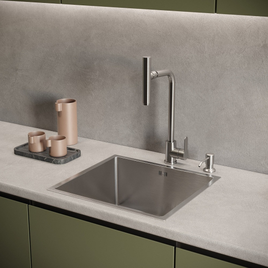 Дозатор для кухонной мойки DOMACI Равенна 401 сатин