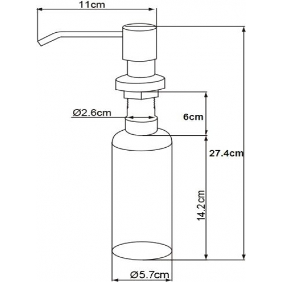 Дозатор для кухонной мойки DOMACI Солерно 401 сардоникс