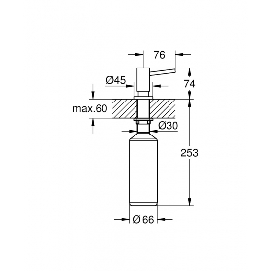 Дозатор для кухонной мойки GROHE Cosmopolitan 40535000