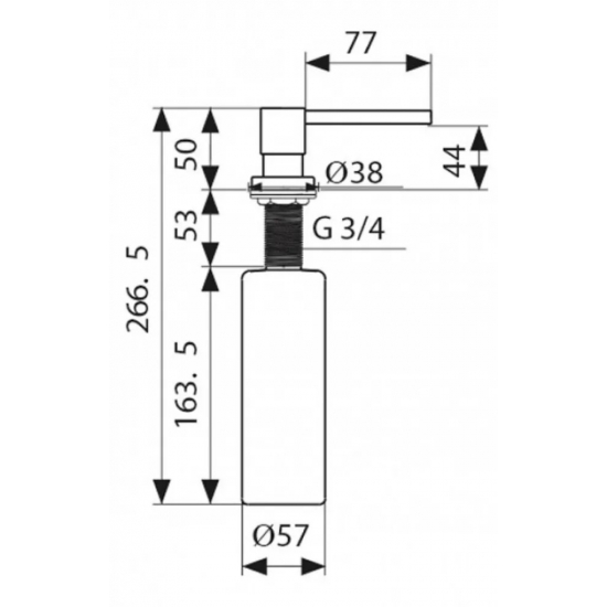 Дозатор для кухонной мойки KAISER KH-3022 черный 350ml