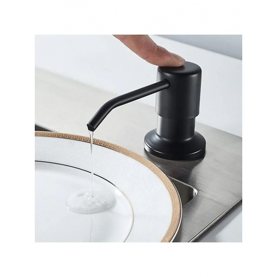 Дозатор для кухонной мойки LEDEME L405F врезной черный 