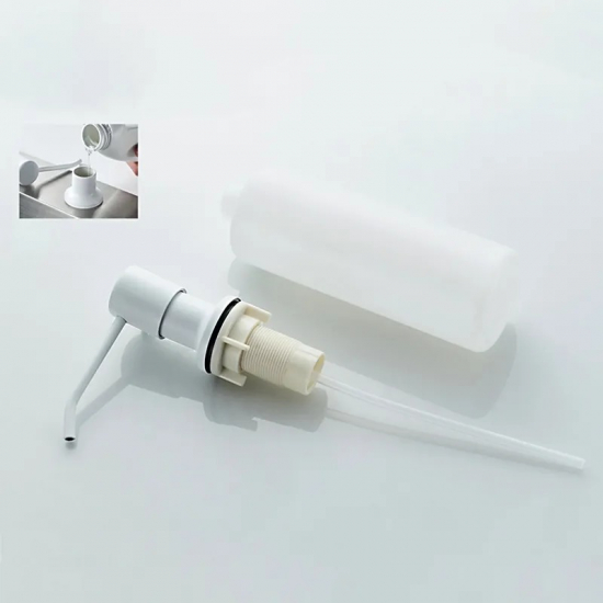 Дозатор для кухонной мойки LEDEME L405Н врезной белый 