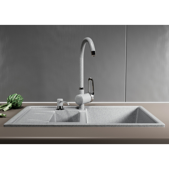 Дозатор для кухонной мойки MIXLINE ML-D01 серый (310) 330 мл