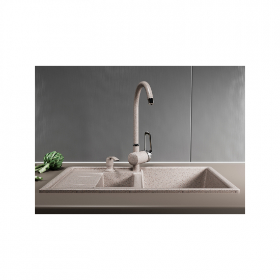 Дозатор для кухонной мойки MIXLINE ML-D02 песочный (302) 330 мл