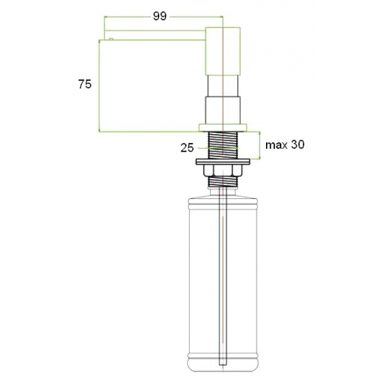 Дозатор для кухонной мойки ZORG ZR-22 кварц