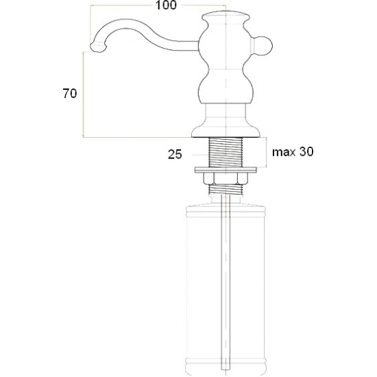 Дозатор для кухонной мойки ZORG ZR-25 черный