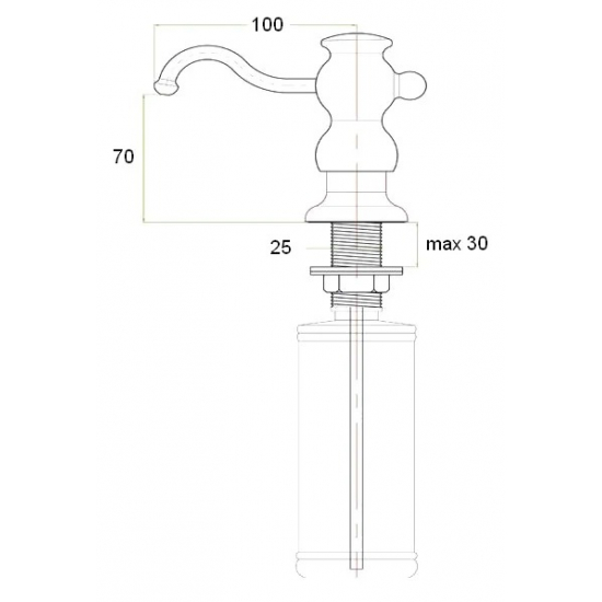 Дозатор для кухонной мойки ZORG ZR-25 хром