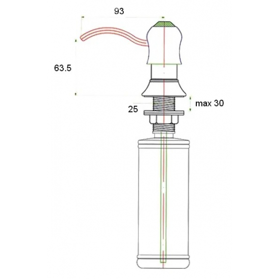 Дозатор для кухонной мойки ZORG ZR-26 хром