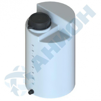 Дозировочный контейнер АНИОН ДК100КЗ объем 100 литров со сливом белый