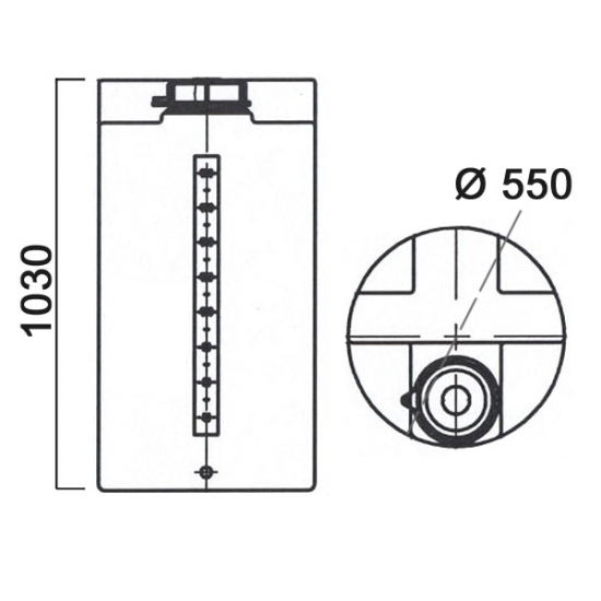Дозировочный контейнер АНИОН ДК200КЗ объм 200 литров белый