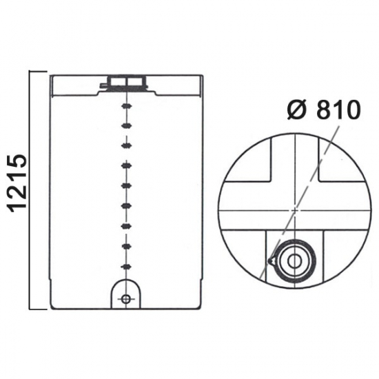 Дозировочный контейнер АНИОН ДК500КЗ объем 500 литров белый
