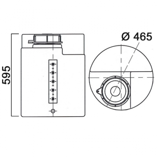 Дозировочный контейнер АНИОН ДК60КЗ объем 60 литров белый
