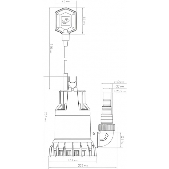Дренажный насос ДЖИЛЕКС Дренажник 110/8