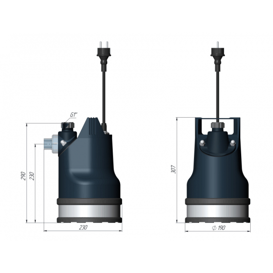 Дренажный насос UNIPUMP SPA 450 для чистой и грязной воды