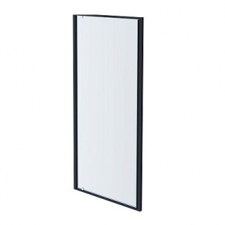 Душевая дверь в нишу АКВАТЕК AQ ARI PI 10020BL стекло прозрачное, профиль чёрный