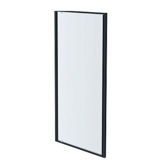 Душевая дверь в нишу АКВАТЕК AQ ARI PI 10020BL стекло прозрачное, профиль чёрный