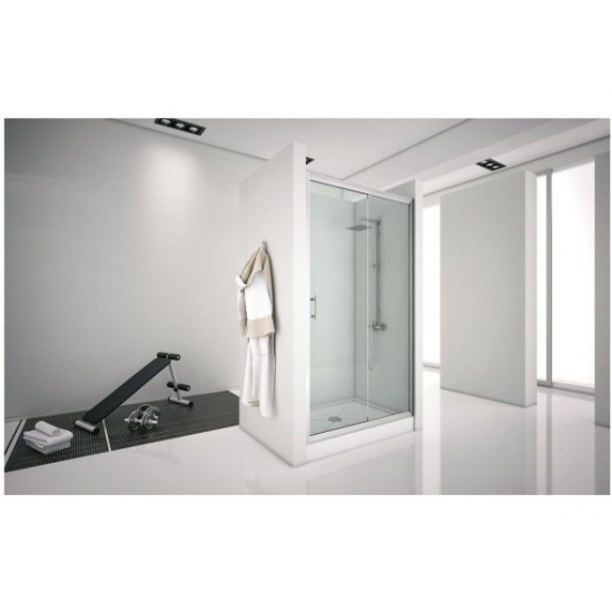 Душевая дверь в нишу AQUANET Alfa NAA6121 120x200 стекло прозрачное, профиль хром