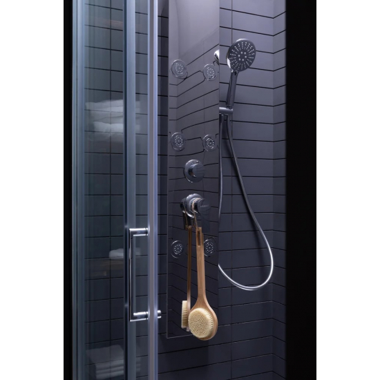 Душевая дверь в нишу AQUANET Alfa NAA6121 120x200 стекло прозрачное, профиль хром