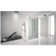 Душевая дверь в нишу AQUANET Alfa NAA6121 140x200 стекло прозрачное, профиль хром