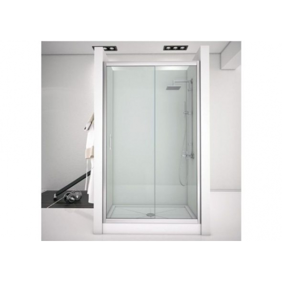 Душевая дверь в нишу AQUANET Alfa NAA6121 140x200 стекло прозрачное, профиль хром