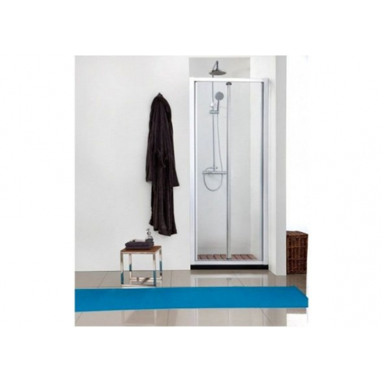 Душевая дверь в нишу AQUANET Alfa NAA6422 100x200 стекло прозрачное, профиль хром