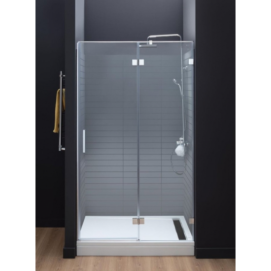 Душевая дверь в нишу AQUANET Beta NWD6221 120x200 L левая стекло прозрачное, профиль хром