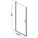 Душевая дверь в нишу AQUANET Cinetic AE12-N-80H190U-CT 80x190 стекло прозрачное, профиль хром
