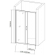 Душевая дверь в нишу AQUANET SD-1200A 120x190 стекло прозрачное, профиль хром