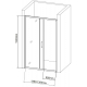 Душевая дверь в нишу AQUANET SD-1300A 130x190 стекло прозрачное, профиль хром