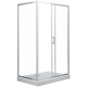 Душевая дверь в нишу AQUANET SD-1300A 130x190 стекло прозрачное, профиль хром