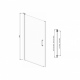 Душевая дверь в нишу AZARIO ALBERTA AZ-NK6211 80x190 стекло прозрачное, профиль серебро