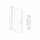 Душевая дверь в нишу AZARIO ALBERTA AZ-NK6211 90x190 стекло прозрачное, профиль серебро 