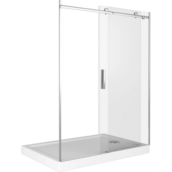 Душевая дверь в нишу BAS Good door Galaxy WTW-120-C-B 120x195 стекло прозрачное, профиль чёрный