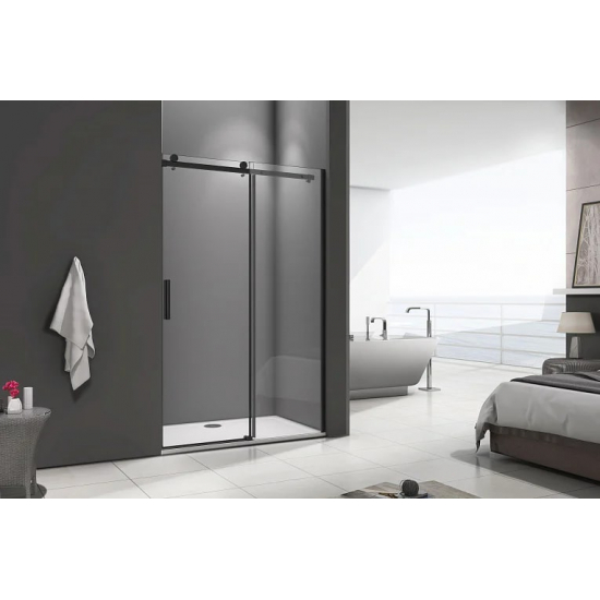 Душевая дверь в нишу BAS Good door Galaxy WTW-120-C-B 120x195 стекло прозрачное, профиль чёрный