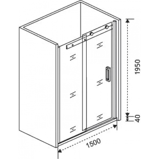 Душевая дверь в нишу BAS Good door Galaxy WTW-150-C-CH 150x195 стекло прозрачное, профиль хром