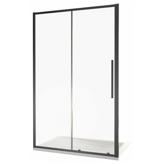 Душевая дверь в нишу BAS Good door Idea WTW-120-C-B 120x195 стекло прозрачное, профиль чёрный 