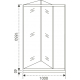 Душевая дверь в нишу BAS Good door Infinity SD-100-G-CH 100x185 стекло грейп, профиль хром