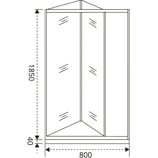 Душевая дверь в нишу BAS Good door Infinity SD-80-C-CH 80x185 стекло прозрачное, профиль хром
