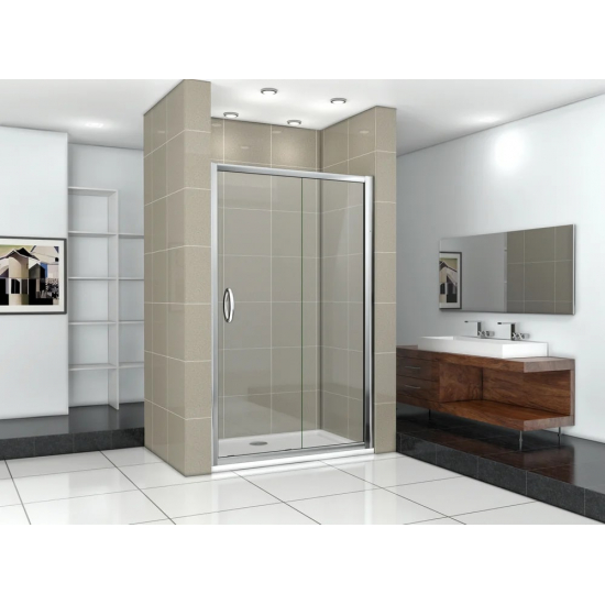 Душевая дверь в нишу BAS Good door Infinity WTW-130-C-CH 130x185 стекло прозрачное, профиль хром