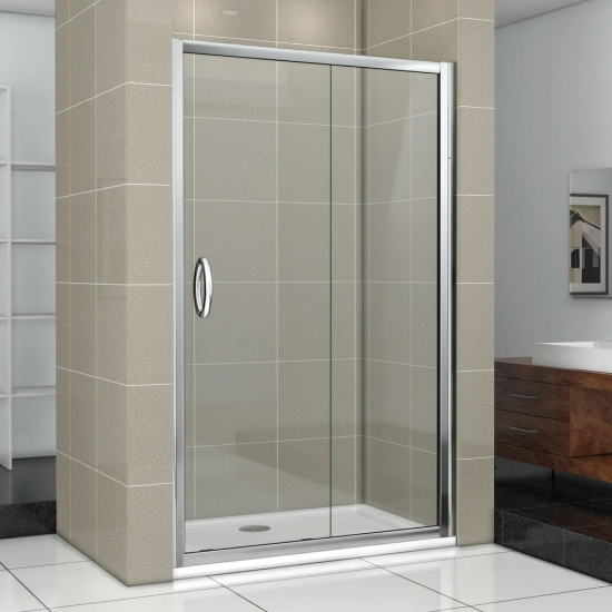 Душевая дверь в нишу BAS Good door Infinity WTW-140-C-CH 140x185 стекло прозрачное, профиль хром