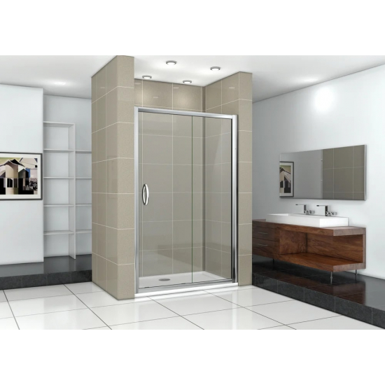 Душевая дверь в нишу BAS Good door Infinity WTW-140-C-CH 140x185 стекло прозрачное, профиль хром