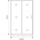 Душевая дверь в нишу BAS Good door Infinity WTW-140-C-CH 140x185 стекло прозрачное, профиль хром