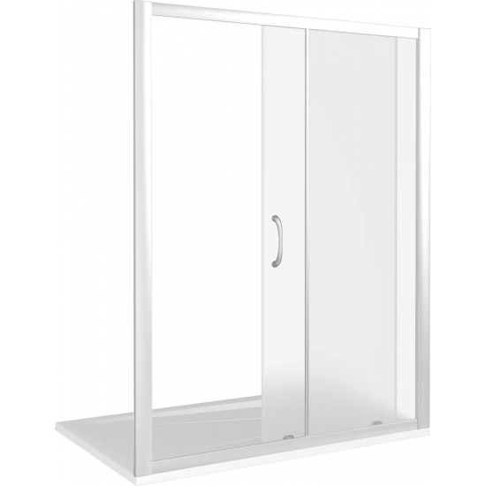 Душевая дверь в нишу BAS Good door Latte WTW-130-G-WE 130x185 стекло грейп, профиль хром