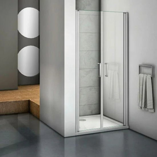 Душевая дверь в нишу BAS Good door Mokka SD-100-C-WE 100x185 стекло прозрачное, профиль белый