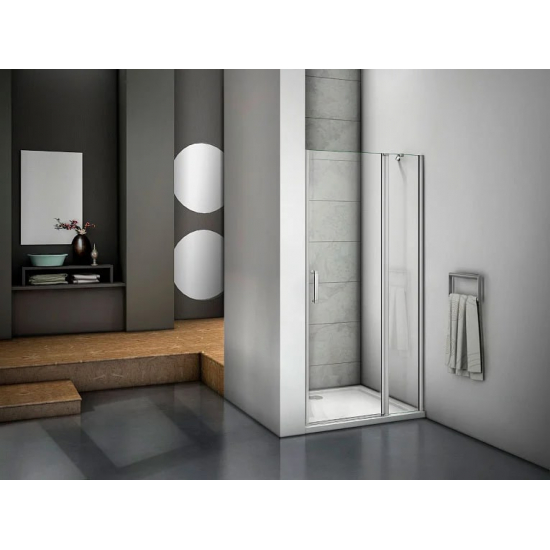 Душевая дверь в нишу BAS Good door Mokka WTW-120-C-WE 120x185 стекло прозрачное, профиль белый