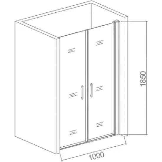 Душевая дверь в нишу BAS Good door Pandora SD-100-C-CH 100x185 стекло прозрачное, профиль хром