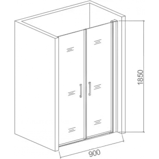 Душевая дверь в нишу BAS Good door Pandora SD-90-C-CH 90x185 стекло прозрачное, профиль хром